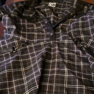 Killstar grey plaid suspender dress